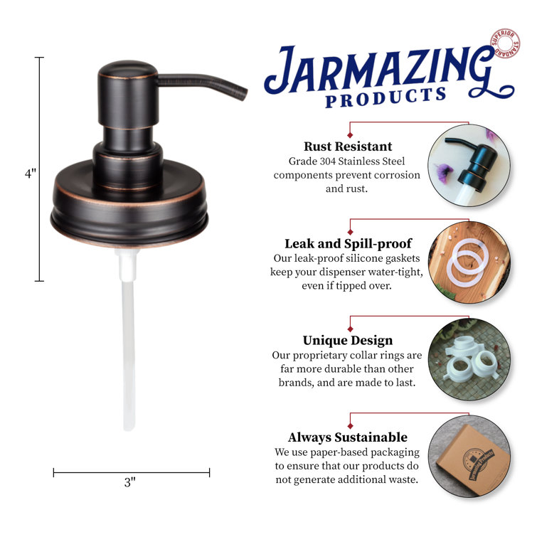 Jarmazing Products Mason Jar Soap Dispenser Lid & Reviews Wayfair Canada